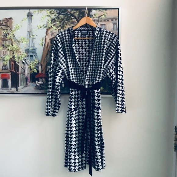 Guillaume Houndstooth Long Cardigan - Picture 2 of 4